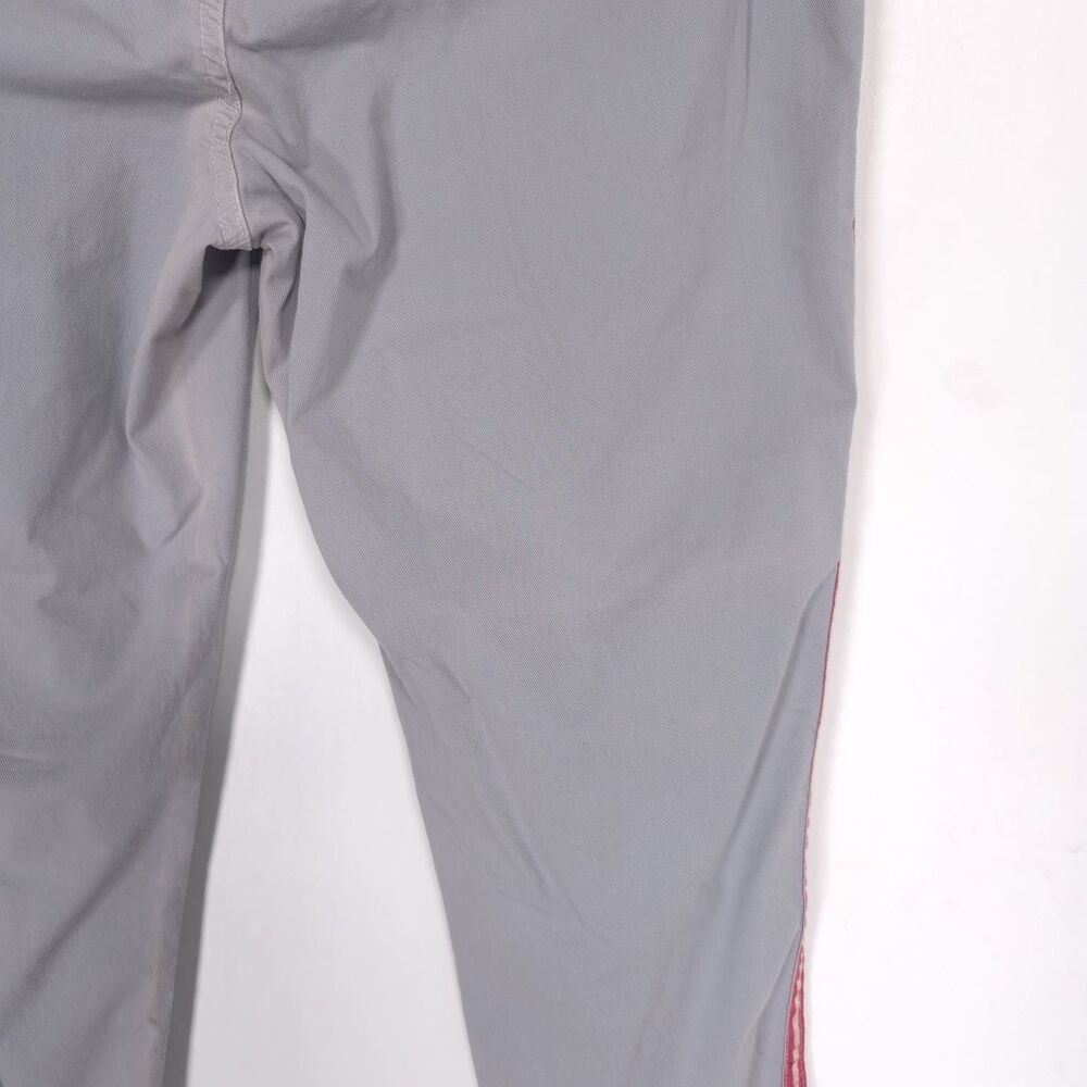 NILI‎ LOTAN East Hampton Pants Size 8 Side Stripe Gray Tribeca Raw Hem USA MADE - Picture 11 of 13